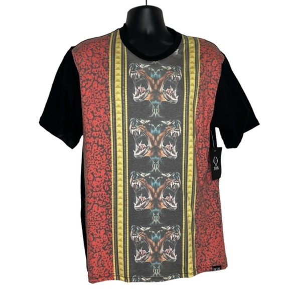 Rook Short Sleeve Rottweiler Fashion T-Shirt (Size:L, Color:Blaxk/Multi) - Picture 1 of 4